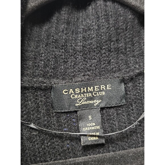 Cashmere Charter Club Luxury Womens Small Sleeveless Long Open Vest Sweater - Picture 2 of 16